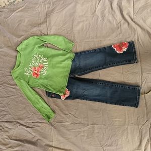 Gymboree sz 4 Burst of Spring jeans & tee